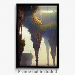 Pixel Art Poster - Droopy Rookery (8 Bit Psychedelic Trippy Video Game Print)