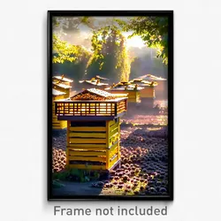 Pixel Art Poster - Valuable Apiary (8 Bit Psychedelic Trippy Video Game Print)