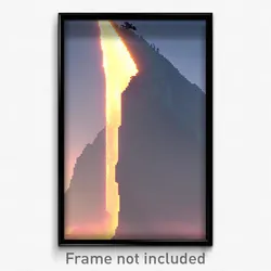 Pixel Art Poster - Pure Butte (8 Bit Psychedelic Trippy Weird Video Game Print)