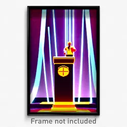 Pixel Art Poster - Imaginative Pulpit (8 Bit Psychedelic Video Game Print)
