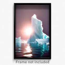 Pixel Art Poster - Secret Iceberg (8 Bit Psychedelic Trippy Video Game Print)