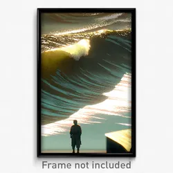 Pixel Art Poster - Antique Tsunami (8 Bit Psychedelic Trippy Video Game Print)