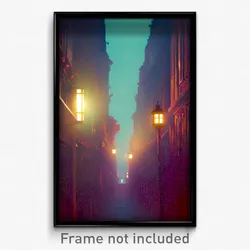 Pixel Art Poster - Narrow State (8 Bit Psychedelic Trippy Video Game Print)