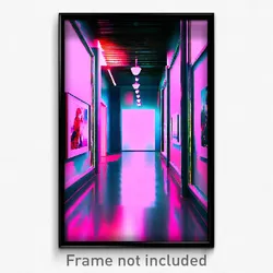 Pixel Art Poster - Glossy Gallery (8 Bit Psychedelic Trippy Video Game Print)