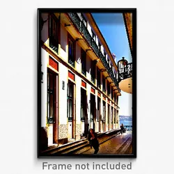 Pixel Art Poster - Blissful Lisbon (8 Bit Psychedelic Trippy Video Game Print)
