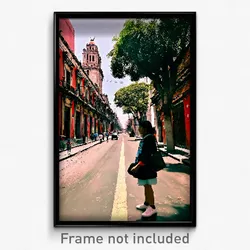 Pixel Art Poster - Worn Mexico City (8 Bit Psychedelic Trippy Video Game Print)