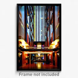 Pixel Art Poster - Huge Hotel (8 Bit Psychedelic Trippy Weird Video Game Print)