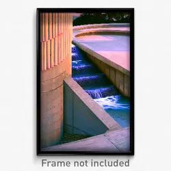 Pixel Art Poster - Concrete Cascade (8 Bit Psychedelic Trippy Video Game Print)