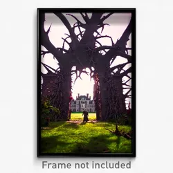Pixel Art Poster - Thorny Estate (8 Bit Psychedelic Trippy Video Game Print)
