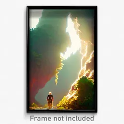 Pixel Art Poster - Meager Ego Exploration (8 Bit Psychedelic Video Game Print)