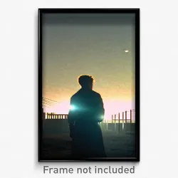 Pixel Art Poster - Distant Wire (8 Bit Psychedelic Trippy Video Game Print)