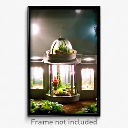 Pixel Art Poster - Accomplished Terrarium (8 Bit Psychedelic Video Game Print)