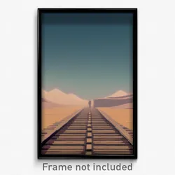 Pixel Art Poster - Barren Crossing (8 Bit Psychedelic Trippy Video Game Print)