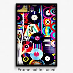 Pixel Art Poster - Terrific Vinyl (8 Bit Psychedelic Trippy Video Game Print)