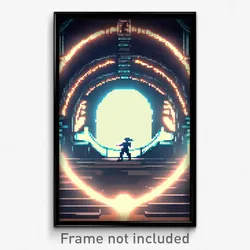 Pixel Art Poster - Original Pit (8 Bit Psychedelic Trippy Video Game Print)