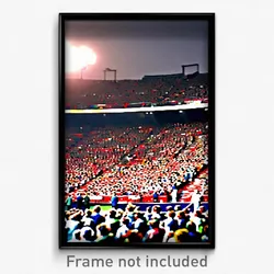 Pixel Art Poster - Crowded Stadium (8 Bit Psychedelic Trippy Video Game Print)