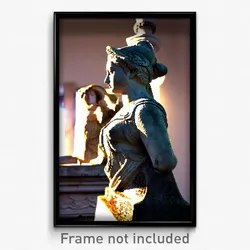Pixel Art Poster - Worn Statue (8 Bit Psychedelic Trippy Weird Video Game Print)