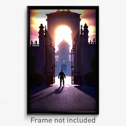 Pixel Art Poster - Grandiose Gate (8 Bit Psychedelic Trippy Video Game Print)