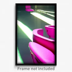 Pixel Art Poster - Pink Seat (8 Bit Psychedelic Trippy Weird Video Game Print)