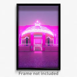 Pixel Art Poster - Pink Principality (8 Bit Psychedelic Trippy Video Game Print)
