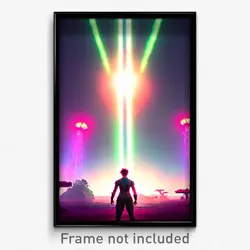 Pixel Art Poster - Exotic Vale (8 Bit Psychedelic Trippy Weird Video Game Print)