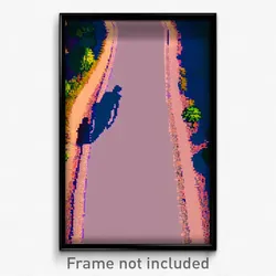 Pixel Art Poster - Normal Path (8 Bit Psychedelic Trippy Weird Video Game Print)