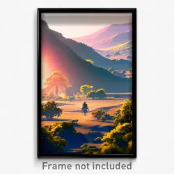 Pixel Art Poster - Deadly Landscape (8 Bit Psychedelic Trippy Video Game Print)