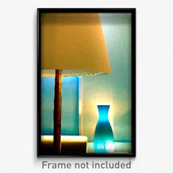 Pixel Art Poster - Sky Blue Lamp (8 Bit Psychedelic Trippy Video Game Print)