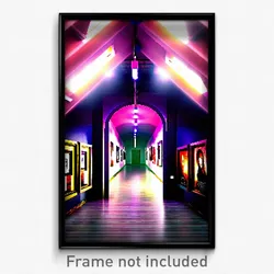 Pixel Art Poster - Dangerous Gallery (8 Bit Psychedelic Trippy Video Game Print)