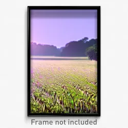 Pixel Art Poster - White Grassland (8 Bit Psychedelic Trippy Video Game Print)