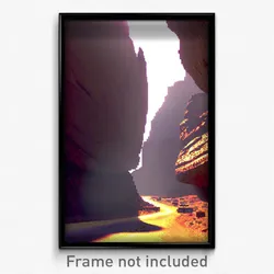 Pixel Art Poster - Dangerous Butte (8 Bit Psychedelic Trippy Video Game Print)
