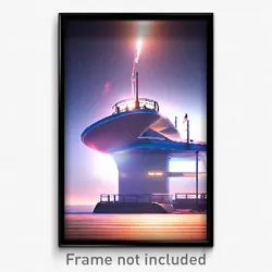 Pixel Art Poster - Flying Berth (8 Bit Psychedelic Trippy Video Game Print)
