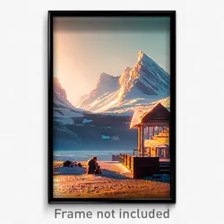 Pixel Art Poster - Arctic Roost (8 Bit Psychedelic Trippy Video Game Print)