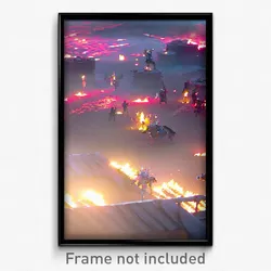Pixel Art Poster - Villainous Battlefield (8 Bit Psychedelic Video Game Print)