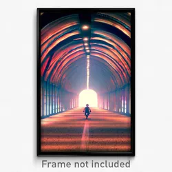 Pixel Art Poster - Heavenly Tunnel (8 Bit Psychedelic Trippy Video Game Print)