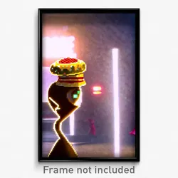 Pixel Art Poster - Acidic Tostada (8 Bit Psychedelic Trippy Video Game Print)