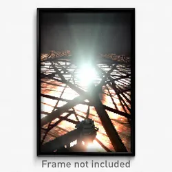 Pixel Art Poster - Steel Earth (8 Bit Psychedelic Trippy Weird Video Game Print)