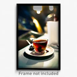 Pixel Art Poster - Narrow Hot Tea (8 Bit Psychedelic Trippy Video Game Print)