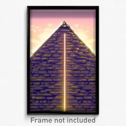 Pixel Art Poster - Coarse Pyramid (8 Bit Psychedelic Trippy Video Game Print)