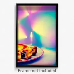 Pixel Art Poster - Creative Pastel De Nata (8 Bit Psychedelic Video Game Print)