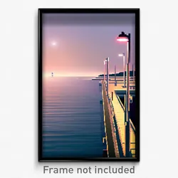 Pixel Art Poster - Calm Berth (8 Bit Psychedelic Trippy Weird Video Game Print)