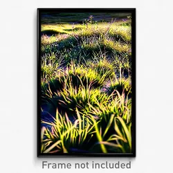 Pixel Art Poster - Deserted Grass (8 Bit Psychedelic Trippy Video Game Print)