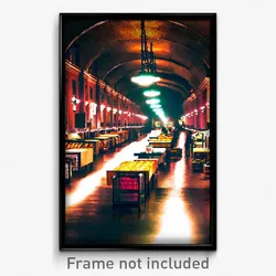 Pixel Art Poster - Underground Marketplace (8 Bit Psychedelic Video Game Print)