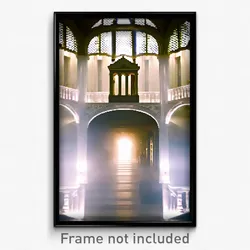 Pixel Art Poster - White Hermitage (8 Bit Psychedelic Trippy Video Game Print)