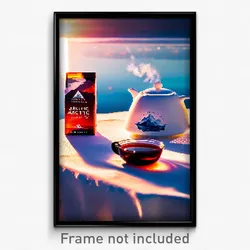 Pixel Art Poster - Arctic Tea (8 Bit Psychedelic Trippy Weird Video Game Print)