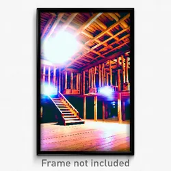 Pixel Art Poster - Wooden Catacombs (8 Bit Psychedelic Trippy Video Game Print)