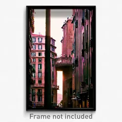 Pixel Art Poster - Complicated Barcelona (8 Bit Psychedelic Video Game Print)