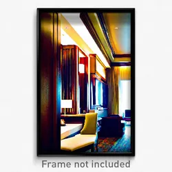 Pixel Art Poster - Marvelous Hotel Room (8 Bit Psychedelic Video Game Print)