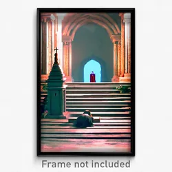 Pixel Art Poster - Wonderful Tomb (8 Bit Psychedelic Trippy Video Game Print)