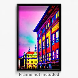 Pixel Art Poster - Vibrant Vienna (8 Bit Psychedelic Trippy Video Game Print)